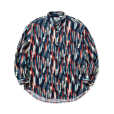 BRUSH HANDLE PATTERN OVER SILHOUETTE L/S SHIRT - calee-official