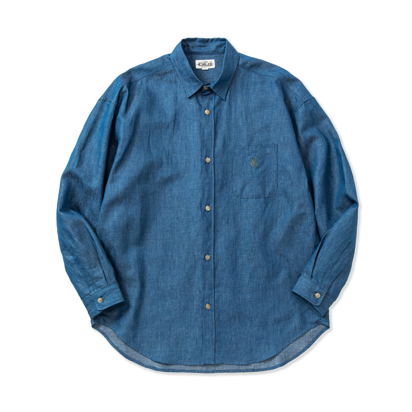 C/L EMBROIDERY OVER SHILHOUETTE L/S SHIRT - calee-official