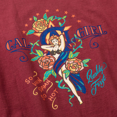 BINDER NECK SYNDICATE RETRO GIRL VINTAGE T-SHIRT ＜NATURALLY PAINT DESIGN＞