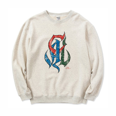 CAL NT LOGO VINTAGE TYPE CREW NECK SWEAT - calee-official