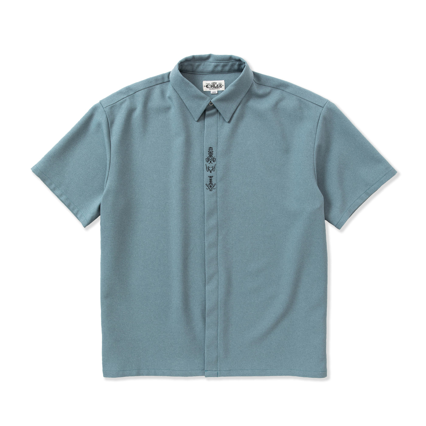 EMBROIDERY FLY FRONT S/S SHIRT