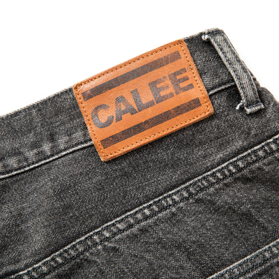 VINTAGE REPRODUCT WIDE SILHOUETTE DENIM PANTS -USED BLACK- - calee-official