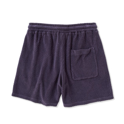 CALEE CHECKER PILE JACQUARD RELAX SHORTS