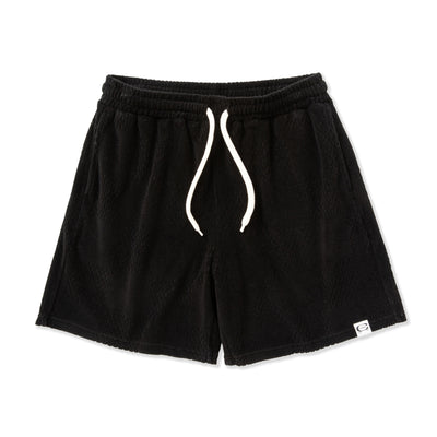 CALEE CHECKER PILE JACQUARD RELAX SHORTS