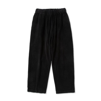 CALEE CHECKER PILE JACQUARD WIDE SHILHOUETTE RELAX PANTS