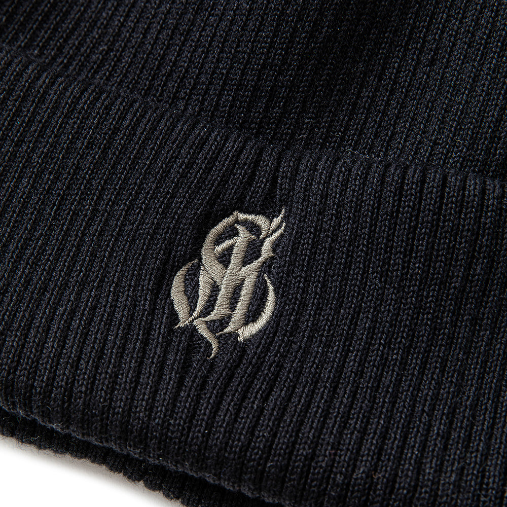 CAL NT LOGO EMBROIDERY KNIT CAP - calee-official