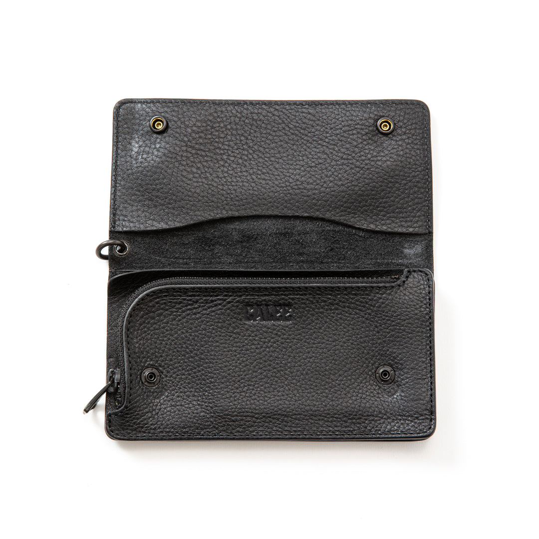 小物 CALEE BLACK STUDS LEATHER LONG WALLET BLACK STUDS LEATHER LONG WALLET<EXCLUSIVE> – CALEE ONLINE
