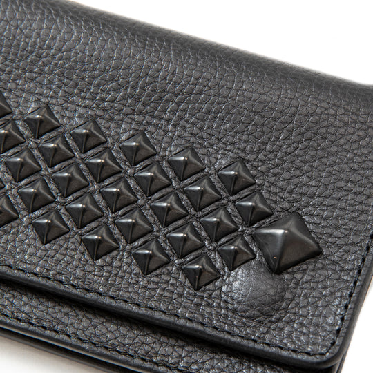 小物 CALEE BLACK STUDS LEATHER LONG WALLET BLACK STUDS LEATHER LONG WALLET＜EXCLUSIVE＞ – CALEE ONLINE