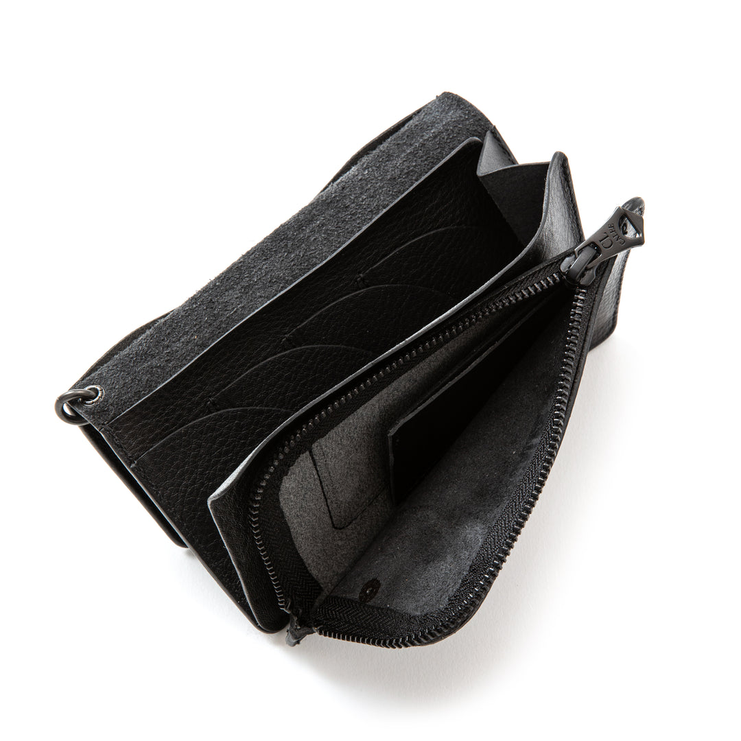 小物 CALEE BLACK STUDS LEATHER LONG WALLET CALEE - STUDS LEATHER LONG WALLET (BLACK) / スタッズ レザー