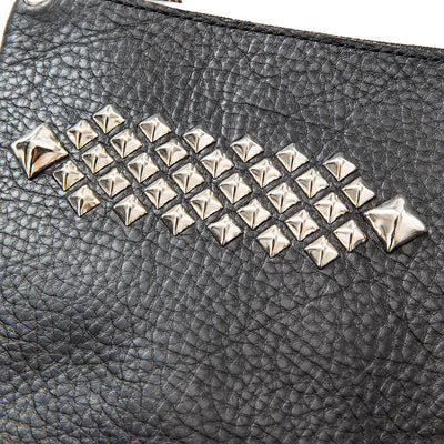 STUDS LEATHER FLAT TYPE MULTI POUCH - calee-official