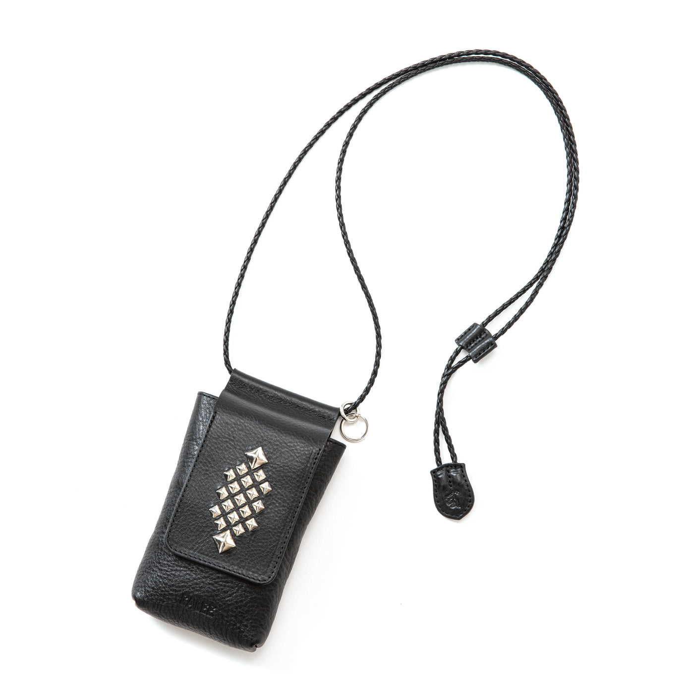 STUDS LEATHER SMART PHONE SHOULDER POUCH