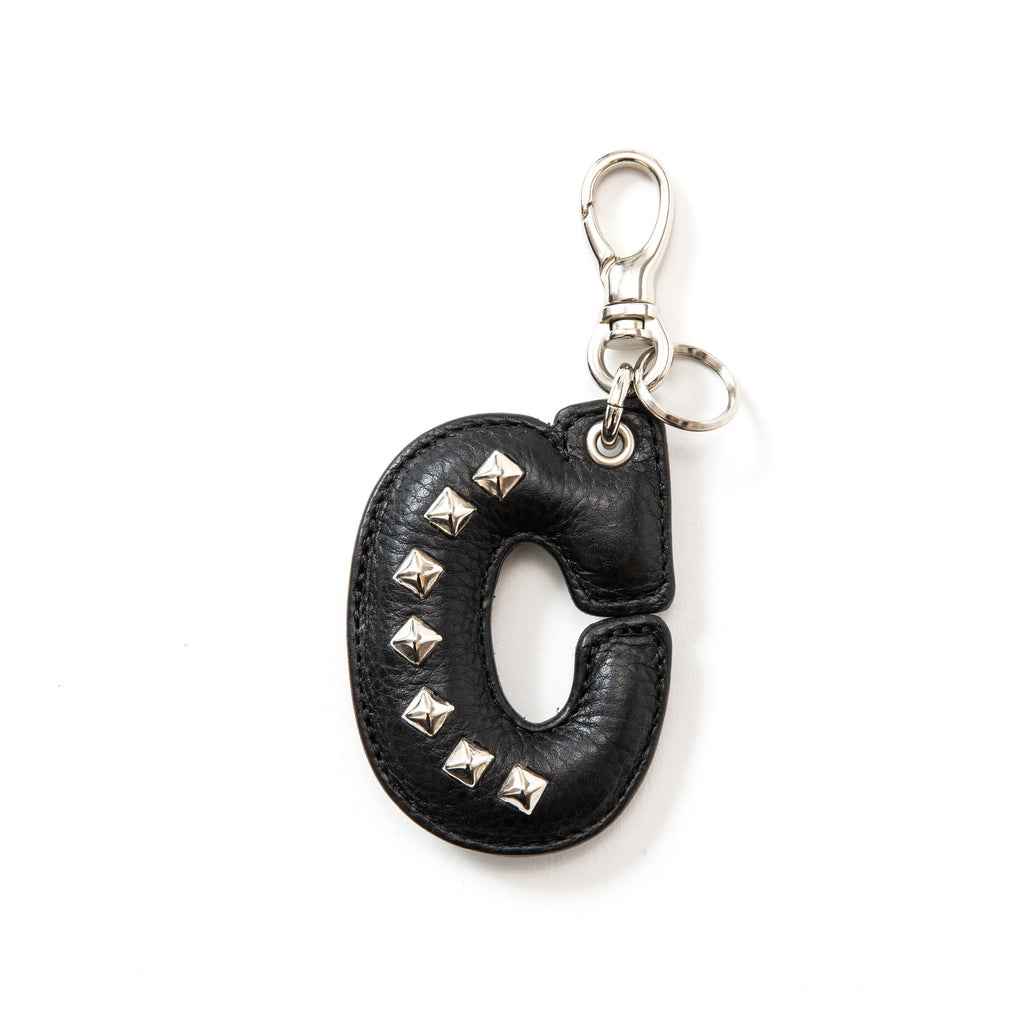 STUDS LEATHER LOGO & HOTEL KEY RING -TYPE A-